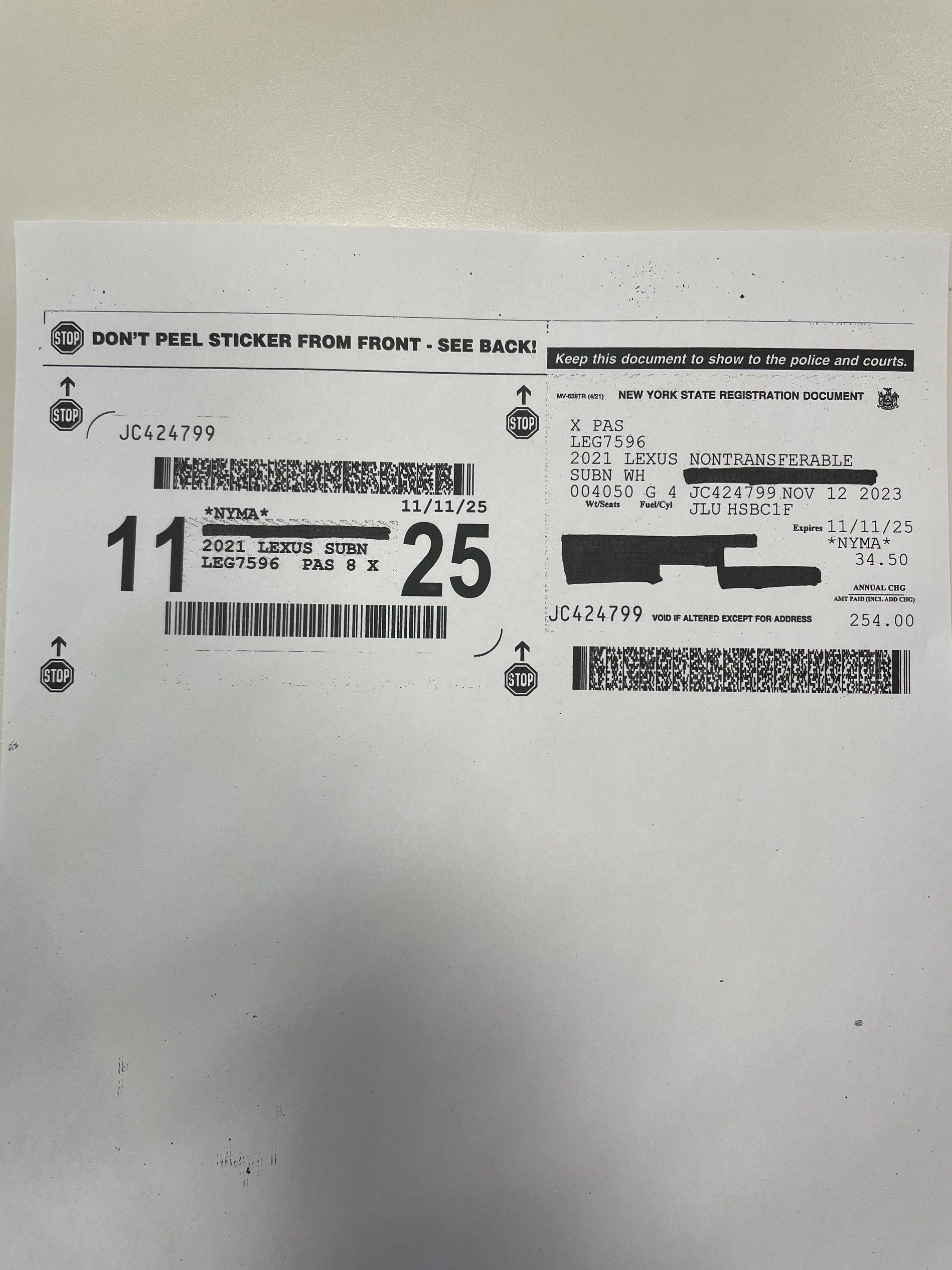 NY州のレジストレーション(車の登録）について。 | ガリバーUSA